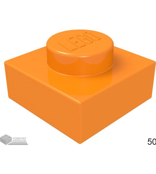 LEGO 3024 Oranje 50 stuks