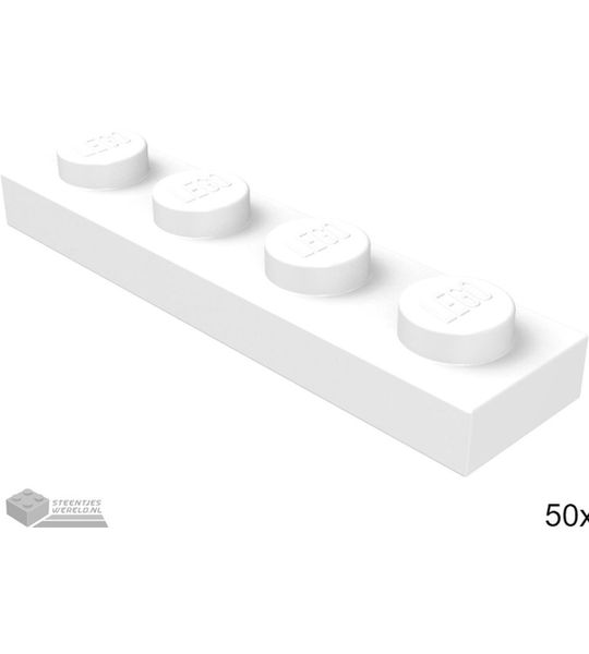 LEGO 3710 Wit 50 stuks