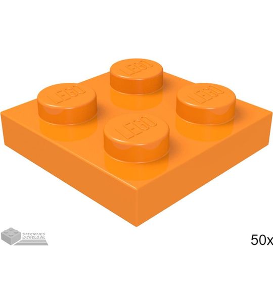 LEGO 3022 Oranje 50 stuks