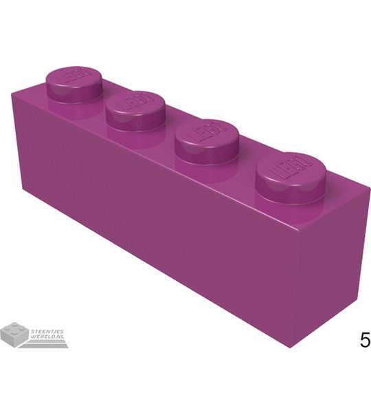 LEGO Bouwsteen 1 x 4, 3010 Magenta 50 stuks