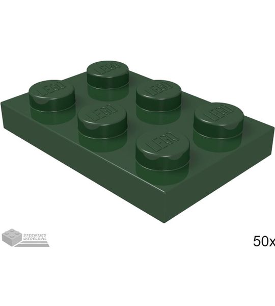 LEGO 3021 Donkergroen 50 stuks