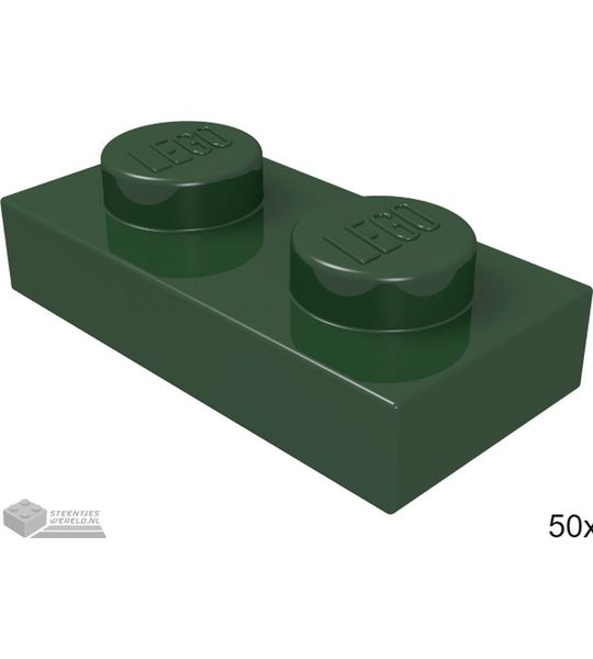 LEGO 3023 Donkergroen 50 stuks