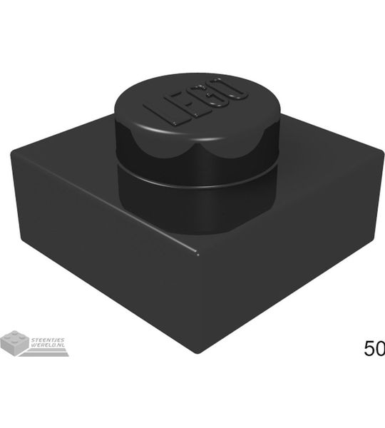 LEGO 3024 Zwart 50 stuks