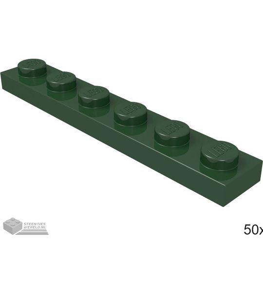 LEGO 3666 Donkergroen 50 stuks