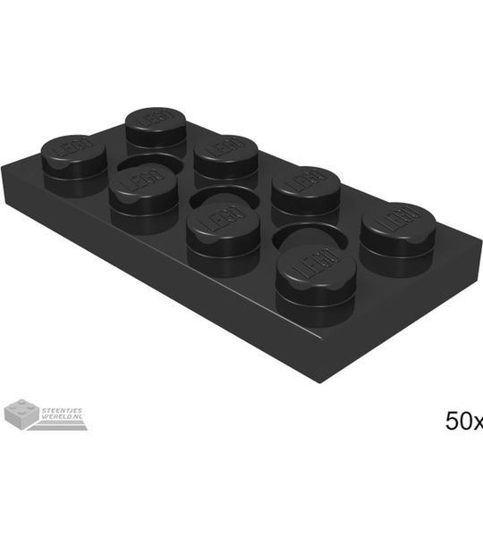 LEGO 3709b Zwart 50 stuks