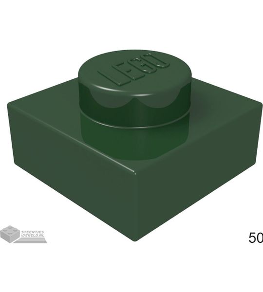 LEGO 3024 Donkergroen 50 stuks