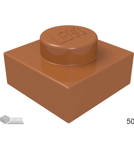 LEGO 3024 Donker oranje 50 stuks