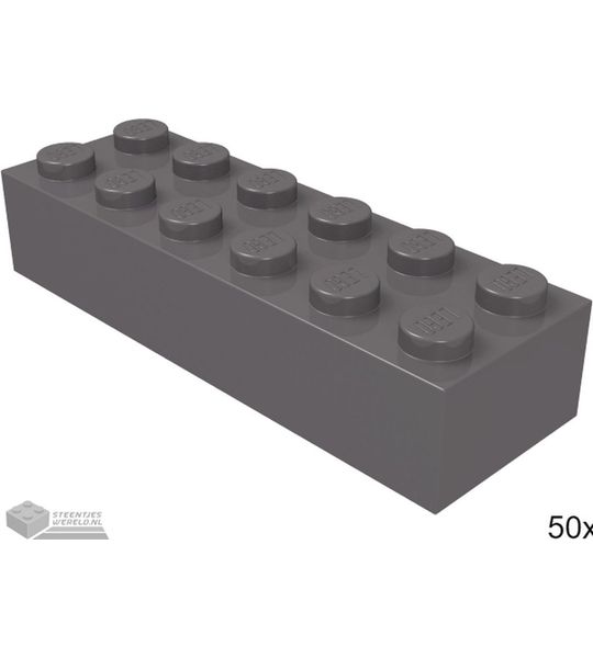 LEGO 2456 Donker blauwgrijs 50 stuks