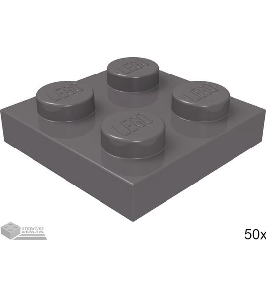 LEGO 3022 Donker blauwgrijs 50 stuks