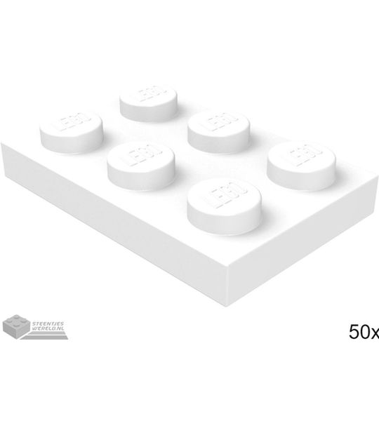 LEGO 3021 Wit 50 stuks