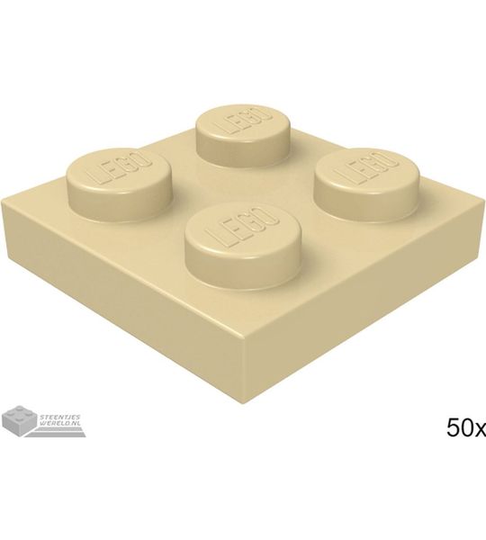 LEGO 3022 Tan 50 stuks