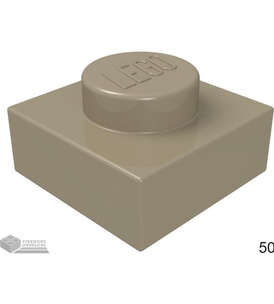 LEGO 3024 Donker tan 50 stuks