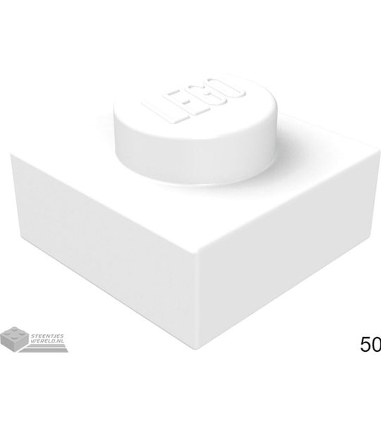LEGO 3024 Wit 50 stuks