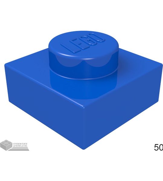 LEGO 3024 Blauw 50 stuks