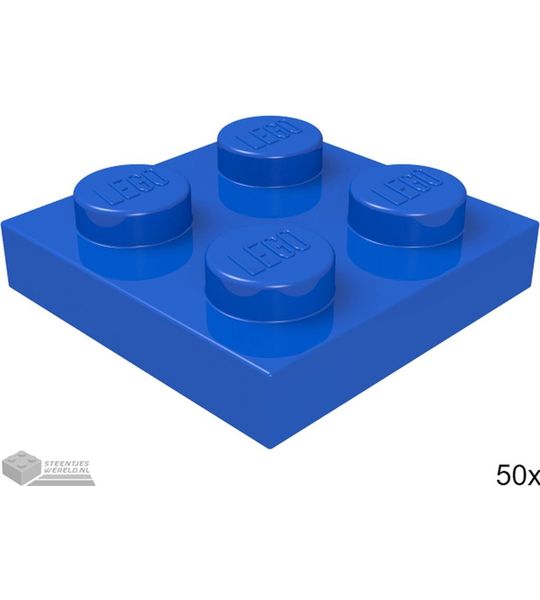 LEGO 3022 Blauw 50 stuks