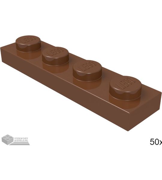 LEGO 3710 Roodbruin 50 stuks