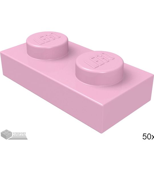 LEGO 3023 Fel roze 50 stuks