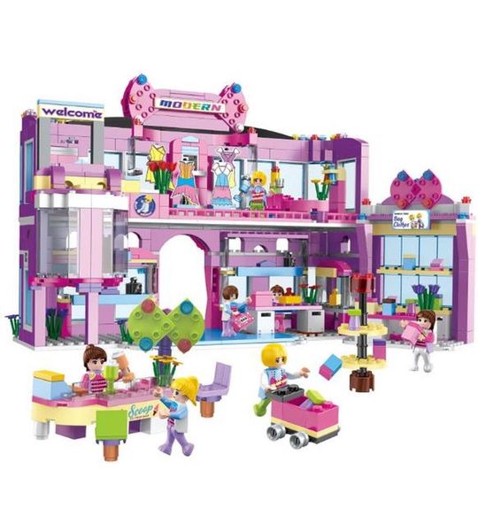 Fashion store - Shopping mall - Speelhuis - Mode winkel - Friends - Kledingwinkel | Beauty | Mode | Supermarkt | Winkel | Speelfiguren | Girls | Meiden | Meisjes | 810 Onderdelen | Geschikt voor LEGO