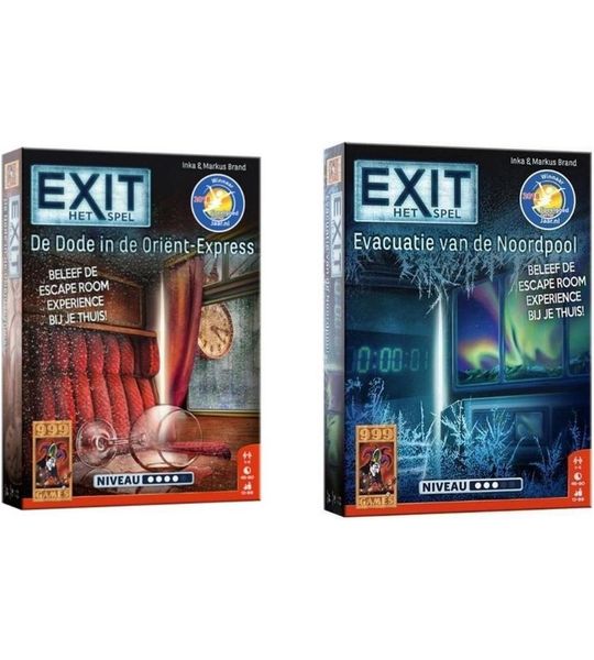 Spellenbundel - 2 Stuks - Exit - De Dode In De Orient Express & Evacuatie Van De Noordpool