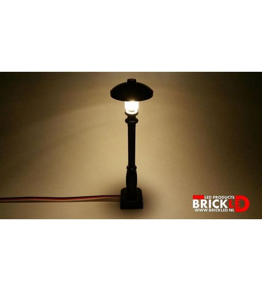 BrickLED 2 x Lantaarn Klassiek zwart - Wit warm - Verlichting voor LEGO