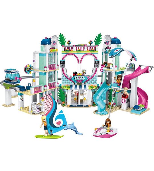 City Resort | Poolparty | Disco | Waterpark | Zwembad | Attractiepark | Waterglijbaan | Speelhuis | Friends | Geschikt voor Lego | 1039 Onderdelen