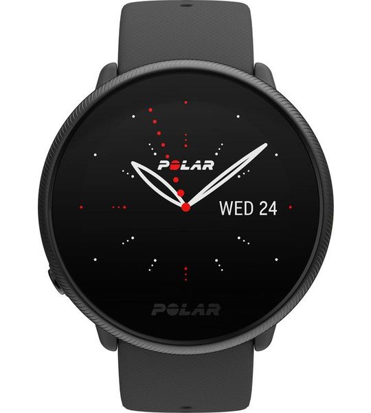 Polar Ignite 2 Zwart met siliconen bandje met kristallen S