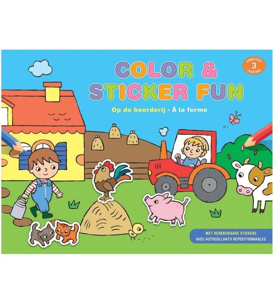Color & sticker fun - Op de boerderij vanaf 3 jaar