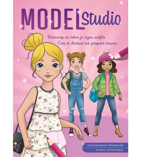 Model Studio 0 -   Model Studio - Ontwerp en teken je eigen outfits / Model Studio - Crée et dessine tes propres tenues