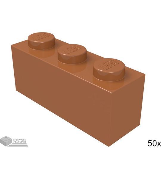 LEGO Bouwsteen 1 x 3, 3622 Donker oranje 50 stuks