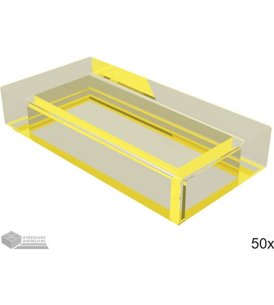 LEGO Tegel 1x2, 3069b Doorzichtig geel 50 stuks