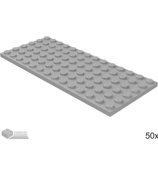LEGO Plaat 6x14, 3456 Licht blauwgrijs 50 stuks