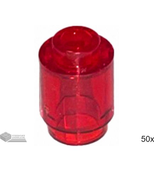 LEGO 3062b Doorzichtig rood 50 stuks