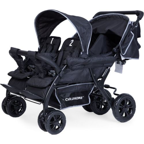 Kinderwagen Childhome Quadruple 4 Kinderen Black