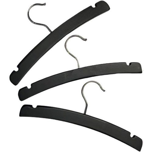 Set van 3 Kleerhangers Hout Zwart